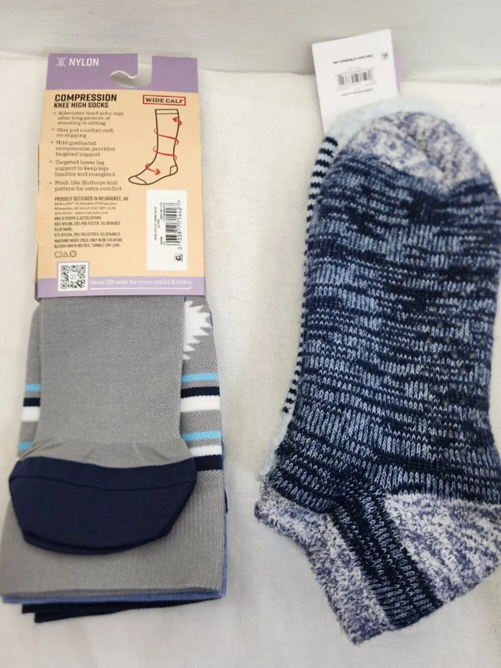 NEW Muk Luk Compression Knee High Socks & Joyspun Fuzzy Ankle Socks